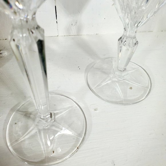 Pair Mikasa Icicles Water Goblet & Ice Tea Glass mixed set - Picture 6 of 8